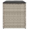 vidaXL Gartenhocker mit Kissen 2 Stk. Hellgrau 40x40x43 cm Poly Rattan