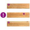 vidaXL Treppenstufen 4 Stk. Hellbraun 110x30x2 cm Massivholz Eiche