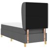 vidaXL Boxspringbett mit Matratze Dunkelgrau 90x190 cm Dunkelgrau