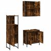 vidaXL 3-tlg. Badm&ouml;bel-Set R&auml;uchereiche Holzwerkstoff