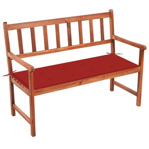 vidaXL Gartenbank mit Auflage 120 cm Massivholz Akazie