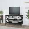 vidaXL TV-Schrank Schwarz 80x40x50 cm Holzwerkstoff