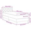 vidaXL Boxspringbett mit Matratze Dunkelgrau 100 x 200 cm Samt