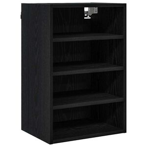 vidaXL H&auml;ngeschrank mit Regal Schwarz Eichen-Optik 40 x 29,5 x 60 cm