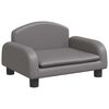 vidaXL Hundebett Grau 50x40x30 cm Kunstleder