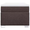 vidaXL Boxspringbett mit Matratze Dunkelbraun 90x200 cm Stoff