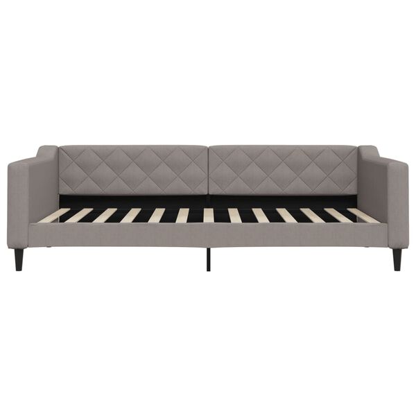 vidaXL Tagesbett mit Matratze Taupe 100x200 cm Stoff