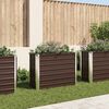 vidaXL Garten-Hochbeet Braun 100 x 40 x 77 cm Verzinkter Stahl