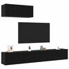 vidaXL TV-Schrankset 3 pcs Schwarz Eichen-Optik Holzwerkstoff