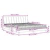 vidaXL Bett mit Matratze "Hanko" Creme 180x200 cm Stoff