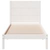 vidaXL Massivholzbett Extra Lang ohne Matratze Wei&szlig; 100x220 cm