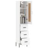 vidaXL Highboard Wei&szlig; 34,5x34x180 cm Holzwerkstoff
