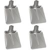 vidaXL Schaufelkopf 4 pcs Silber 43 x 32,5 cm Aluminium