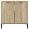 vidaXL Waschbeckenschrank mit T&uuml;r Sonoma-Eiche 60,5 x 33,5 x 61 cm