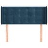 vidaXL Kopfteil mit Ohren Dunkelblau 93x16x78/88 cm Samt