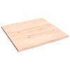 vidaXL Tischplatte 60x60x2 cm Massivholz Eiche Unbehandelt Baumkante