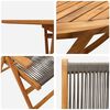 vidaXL Garten Essgruppe 7 pcs Grau Massivholz Akazie