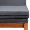 vidaXL Sonnenliege mit Tisch Poly Rattan und Massivholz Akazie