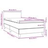 vidaXL Boxspringbett mit Matratze & LED Dunkelblau 90x210 cm Samt