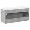 vidaXL 2-tlg. Badm&ouml;bel-Set Betongrau Holzwerkstoff