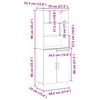 vidaXL Highboard Schwarz Eichen-Optik 69,5 x 34 x 180 cm Holzwerkstoff