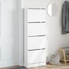 vidaXL Schuhschrank Wei&szlig; 60x21x163,5 cm Holzwerkstoff