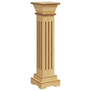 vidaXL Klassischer S&auml;ulen-Pflanzenst&auml;nder Helles Holz 17x17x66 cm