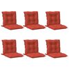 vidaXL Niedriglehner-Auflagen 6 Stk. Melange Rot 100x50x7 cm Stoff