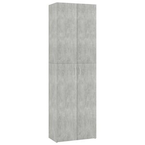 vidaXL B&uuml;roschrank Betongrau 60x32x190 cm Holzwerkstoff
