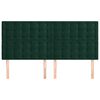 vidaXL Kopfteil Dunkelgr&uuml;n 180x5x118/128 cm Samt