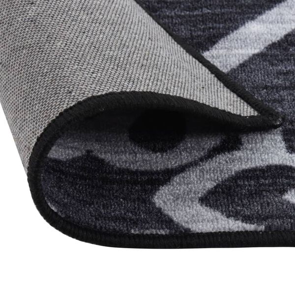 vidaXL Teppichl&auml;ufer Schwarz 80x150 cm