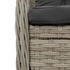 vidaXL 3-tlg. Garten-Essgruppe mit Kissen Hellgrau Poly Rattan