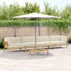 vidaXL Sofa Set mit Kissen Uni 5 pcs Creme Massivholz Akazie