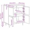 vidaXL Sideboards 2 pcs Artisan-Eiche 120 x 35 x 70 cm Holzwerkstoff