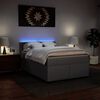 vidaXL Boxspringbett mit Matratze Grau 160x200 cm Kunstleder