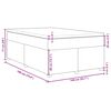 vidaXL Boxspringbett mit Matratze Schwarz 140x190 cm Stoff