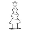 vidaXL Metall-Weihnachtsbaum mit St&auml;nder KUOPIO 60 cm Stahl Schwarz