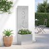 vidaXL Garten Sichtschutz-Leinwand Silber 50 x 140 cm Edelstahl