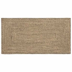 vidaXL Bereichsteppiche Nat&uuml;rlich und Schwarz 80 x 150 cm Jute