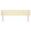 vidaXL Kopfteil mit Ohren Creme 183x23x78/88 cm Kunstleder