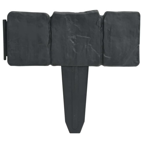 vidaXL Beeteinfassung 41 Stk. Kunststoff Stein-Optik 10 m