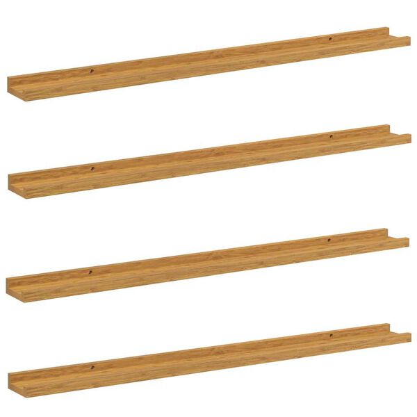 vidaXL Wandregal mit Regal 4 pcs Beige 100 x 9 x 3 cm Holzwerkstoff