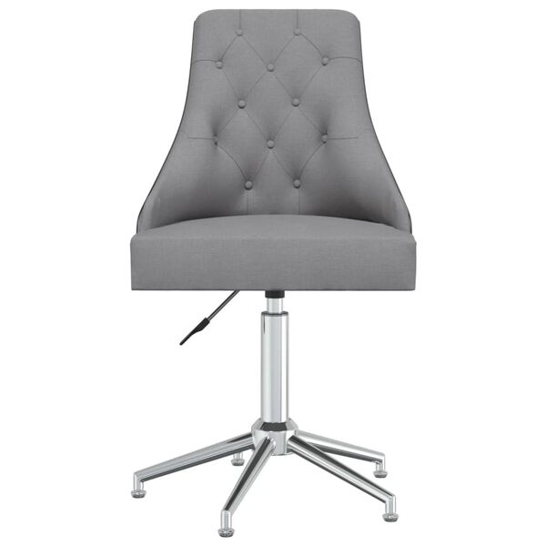 vidaXL Esszimmerstuhl Drehbar Hellgrau Stoff