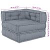 vidaXL Modulares Sofa 3 pcs Grau Stoff