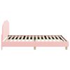 vidaXL Kinderbettgestell mit Kopfteil Rosa 90 x 200 cm Schafstoff