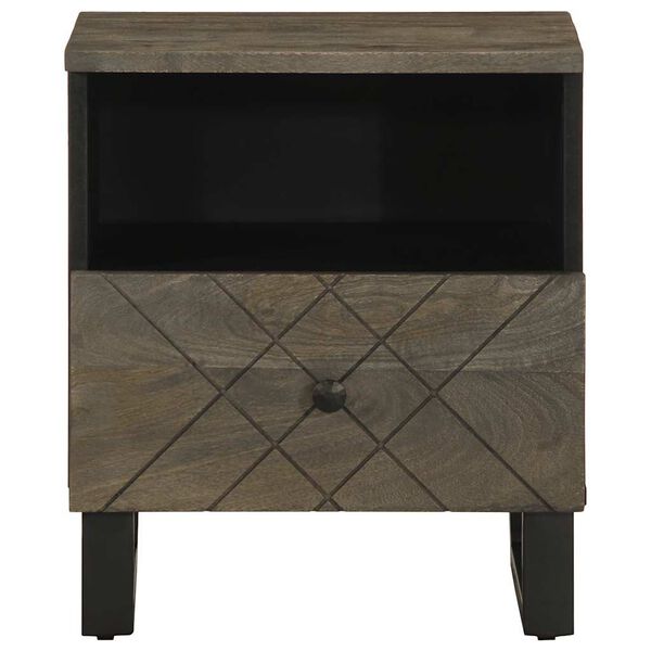 vidaXL Nachttische 2 Stk. Schwarz 40x33x46 cm Massivholz Mango