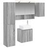 vidaXL Badezimmerschrank-Set 5 pcs Grau Sonoma 50 x 14,5 x 70 cm