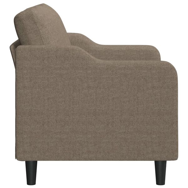 vidaXL 2-Sitzer-Sofa Taupe 140 cm Stoff