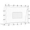 vidaXL Fußball-Rebounder Weiß & Schwarz 184x61x123 cm Stahl & PE