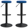 vidaXL Barhocker 2 Stk. Blau Samt